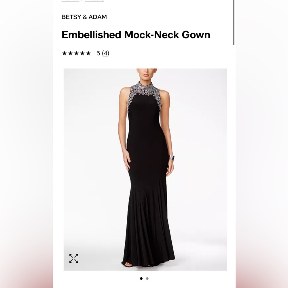 Betsy and Adam black gown